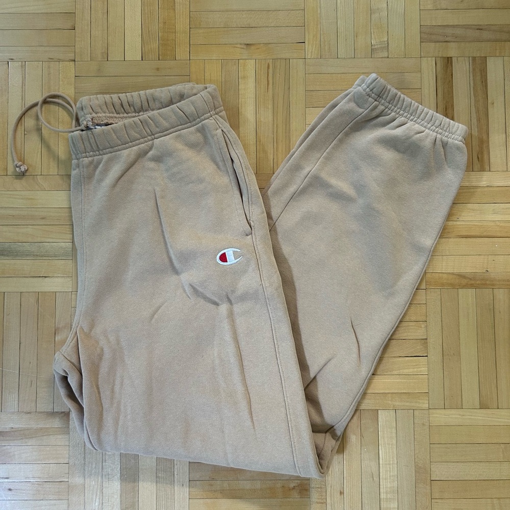 Champion Beige Joggers with Logo